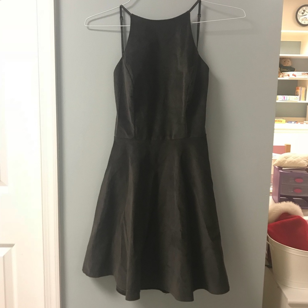 Fit and flare backless skater dress